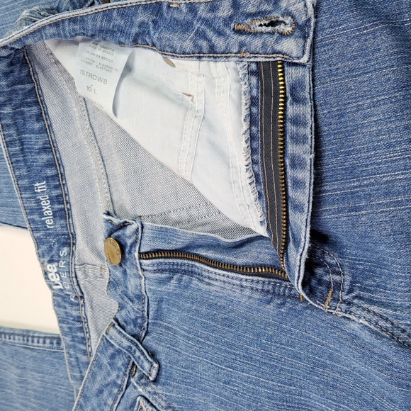 Riders by Lee Relaxed Fit Straight Leg Mid-Rise Size 10 Long Inseam 33" - Picture 14 of 15